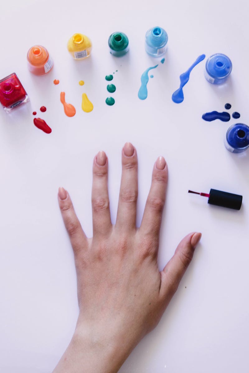 Nail polish colour selection